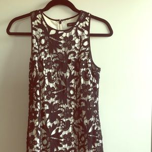 Banana Republic Black Lace Sleeve Dress